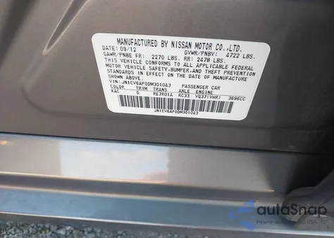 2013 Infiniti G37 Journey z USA, uszkodzony, nr VIN JN1CV6AP0DM301043